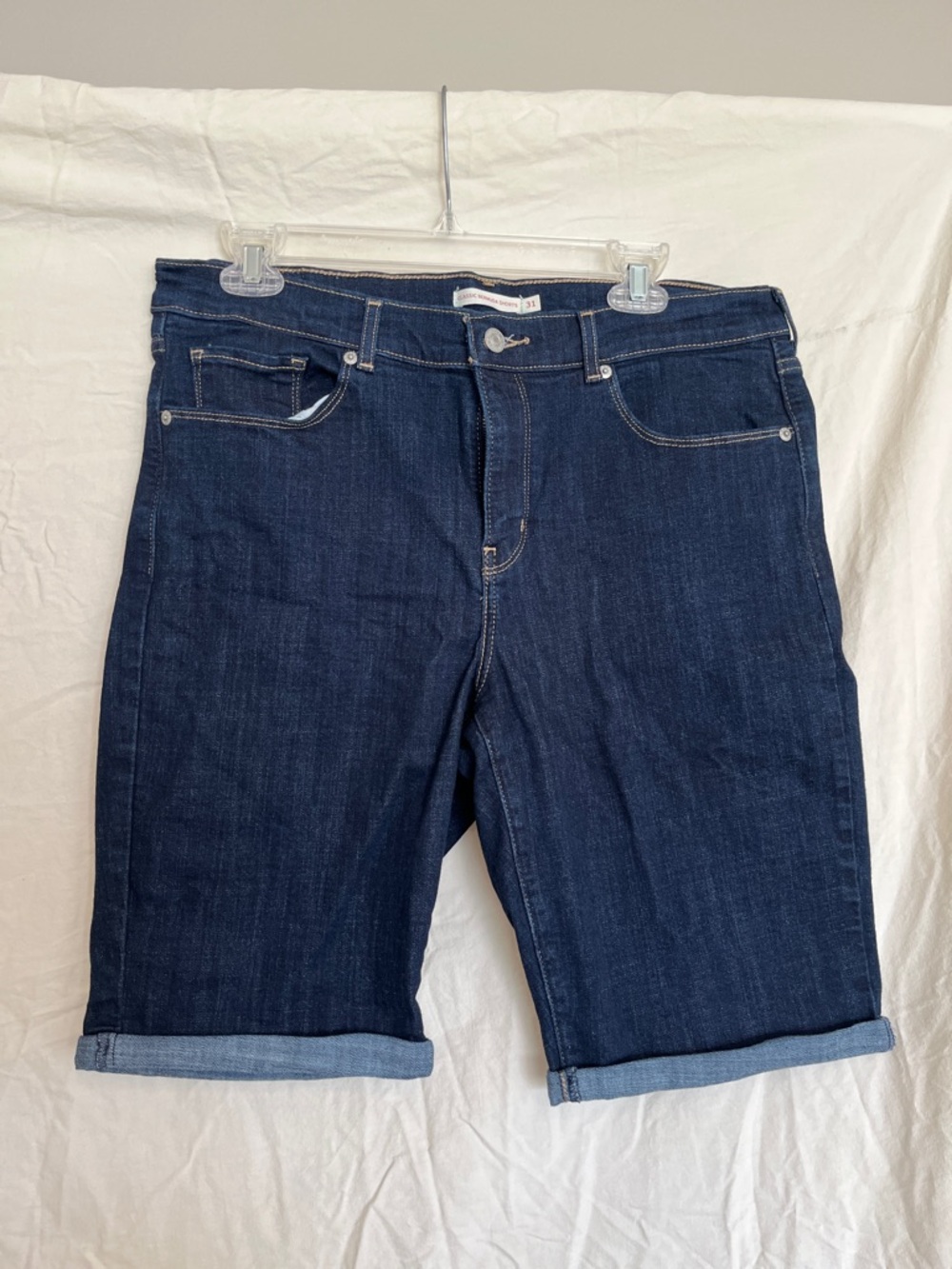 Levi’s Women Classic Bermuda Dark Blue Denim Shorts